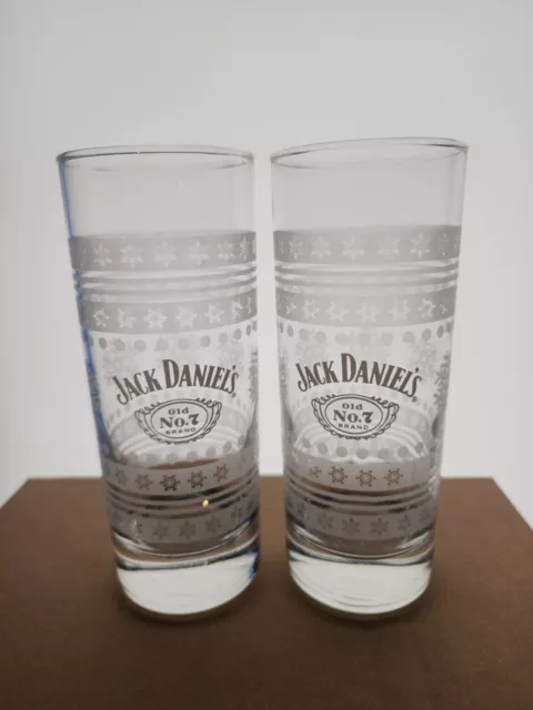 New Jack Daniels Old No. 7 High Ball Glass 2023 Winter Holiday Set Of 2!