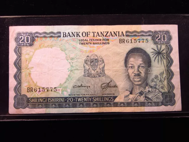 TANZANIA 20 Shilingi 1966 P3 Benki Kuu ya Nyerere Shillings Bank Money h5775