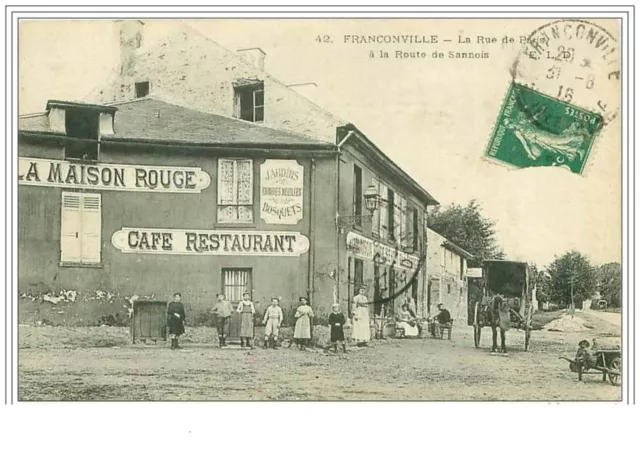 95.Franconville.la Rue De Paris A La Route De Sannois.cafe Restaurant La Maison