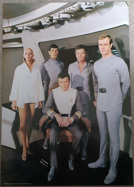 Kirk Spock McCoy  1980 Star Trek Poster - 17.75" x 25.25" - Unused - Original