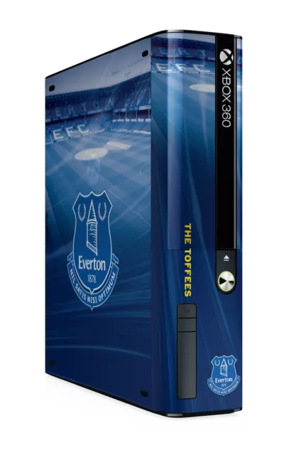 Xbox 360 E GO Console Skin Sticker Everton Football Club Toffees Brand New