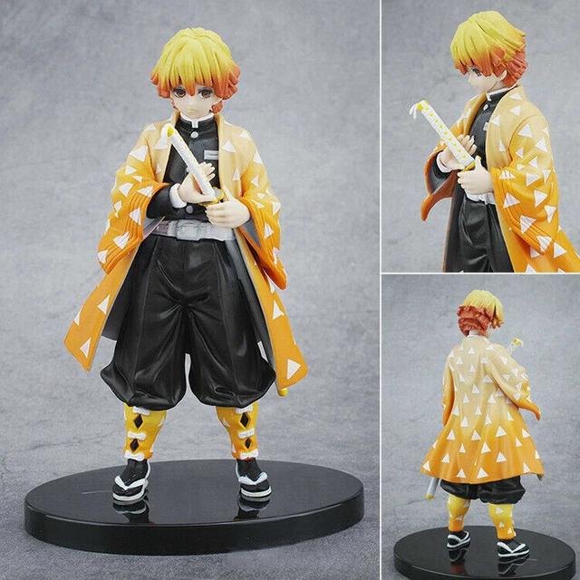 Anime Demon Slayer Kimetsu No Yaiba 6" Agatsuma Zenitsu PVC Figure Toy Gift