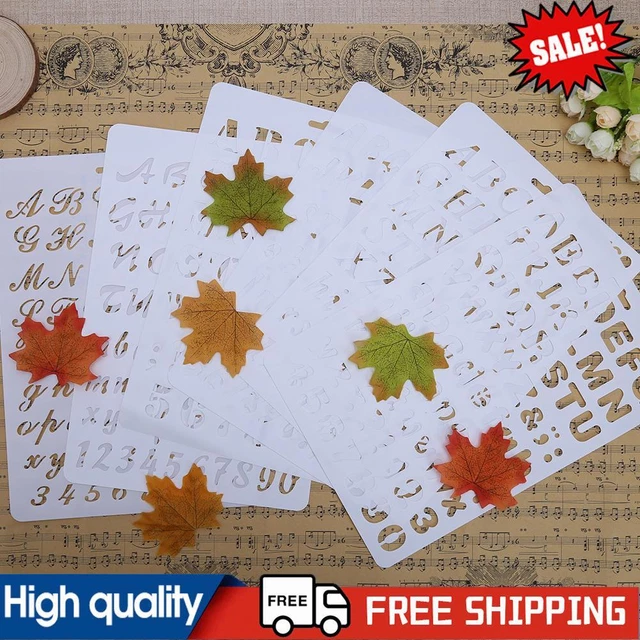 Lettering Stencil Letter Alphabet Stencils Painting Paper Craft Number Word