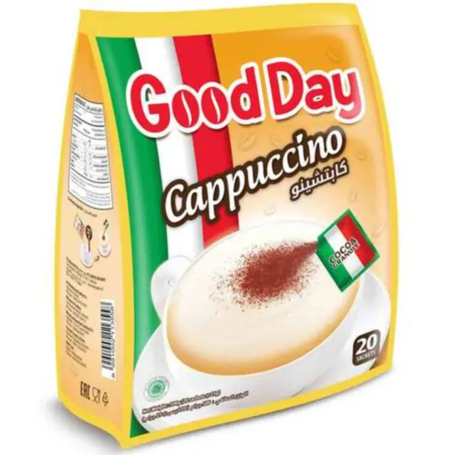 20 pièces X café cappuccino instantané Good Day (25 grammes) كابتشينو جود...