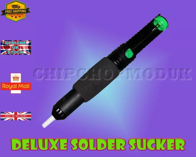 Deluxe Solder Sucker Desoldering Remover Vacuum Pump Tool Anti-Static Tip