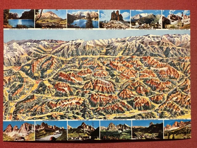 Cartolina - Visione Aerea delle Dolomiti - Vedute diverse - 1968