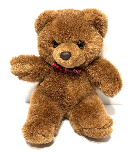 VTG 1986 WORLD Of Smile Teddy Bear Plush Stuffed Animal Brown