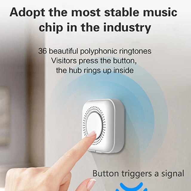 Doorbell Transmitter Plug-type Power Supply Wireless Doorbell 2 PCS/Set