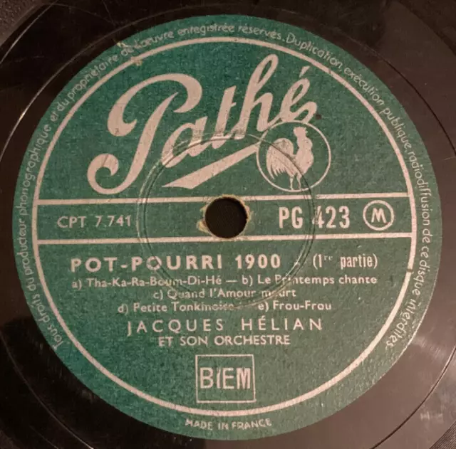 Jacques Hélian Et Son Orchestre – Pot-Pourri 1900