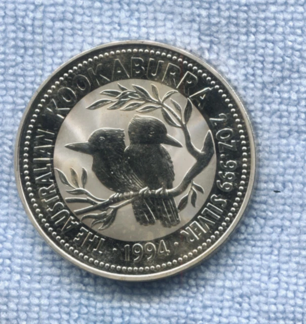 1994 $2 Kookaburra  2 oz Silver Coin AUSTRALIA 2oz G-520
