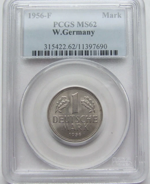 Moneta Rfg 1 Tedesco Marchi 1956 F IN Extremely fine/Brillant uncirculated PCGS