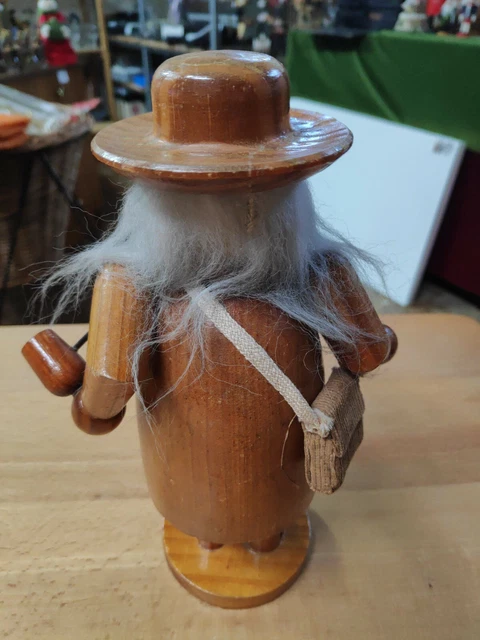 Altes Räuchermännchen aus Holz, 21 cm hoch 3