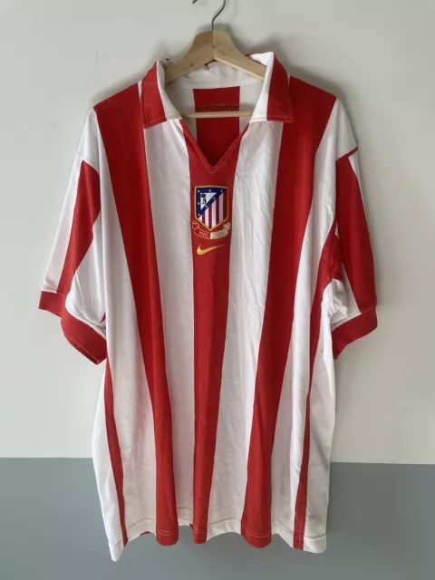 Atletico Madrid 2003 Centenary Home Shirt. Nike. Size XXL. VCG.