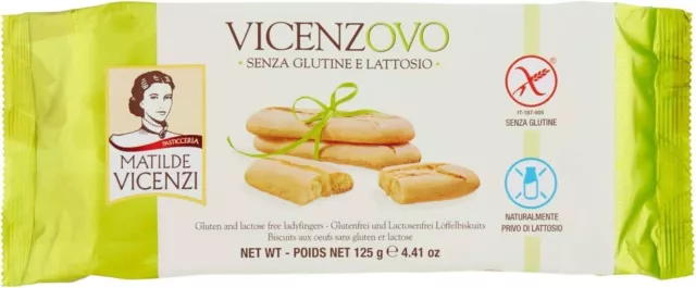 Matilde Vicenzi Vicenzovo senza glutine senza glutine 125 g biscotti per tiramis