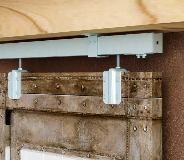 DIYHD Raw Material Galvanized Box Track Ceiling Mount Sliding Barn Door Hardware