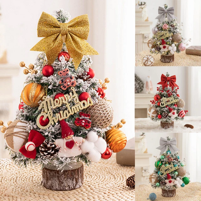 45cm Tabletop Artificial Small Mini Christmas Tree With LED Lights Ornament Gift