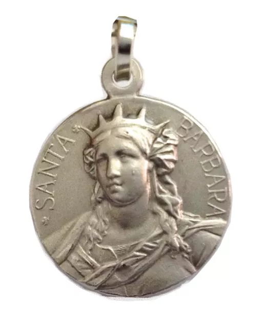 925 Sterling Silber Medaille Von Heilig Barbara