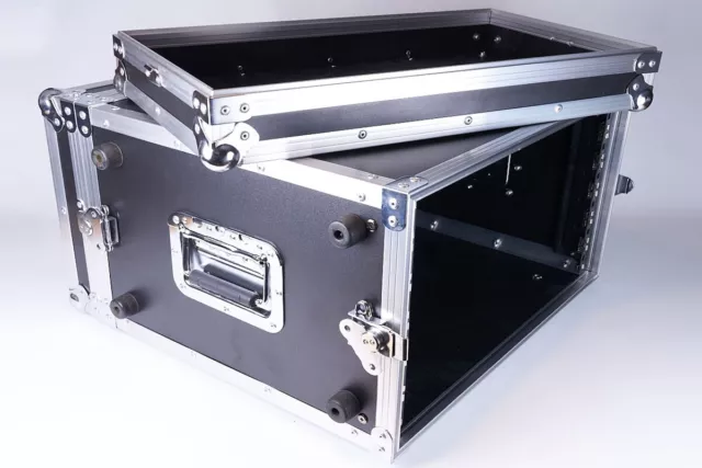 Cubix 6RU Rack Road Case Heavy Duty - 44cm Sleeve Depth With Front & Back Lids