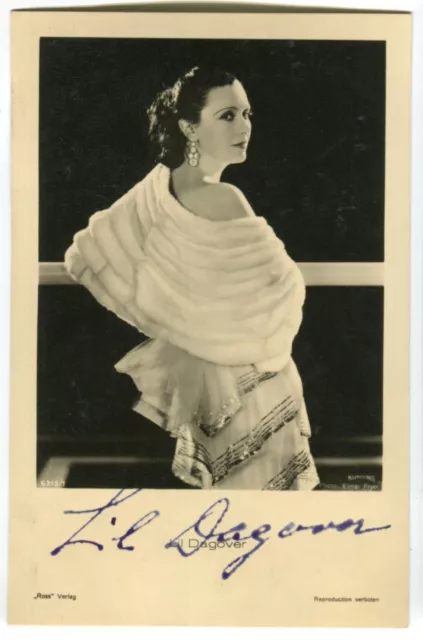 AK Lil Dagover, Stumm-Film, Original Autogramm, signierte Ross-Karte 20er Jahre