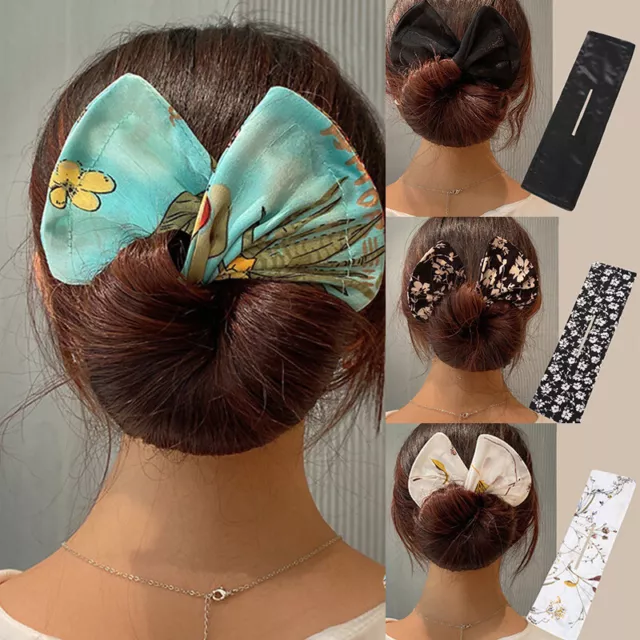 Women Knotted Bun Hair Bands Laides Headband Hairstyle Tool Hair Accessories