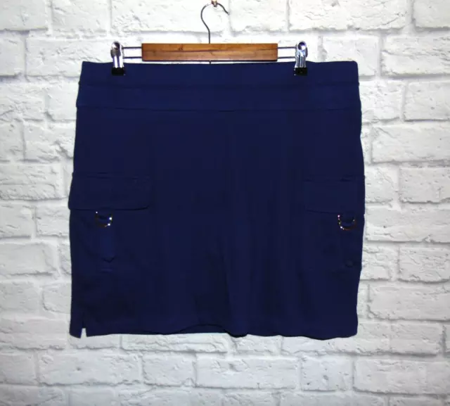 Rafaella skirt womens size 14 sport skort tennis stretch shorts blue cargo