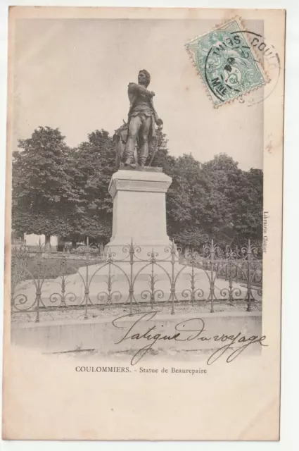 COULOMMIERS - Seine & Marne - CPA 77 - la Statue de Beaurepaire