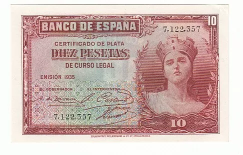 Espagne 10 Pesetas 1935 Neuf (Usa) Eue182