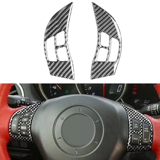 Elegante cover con bottoni volante decorativi in fibra di carbonio per Mazda RX8