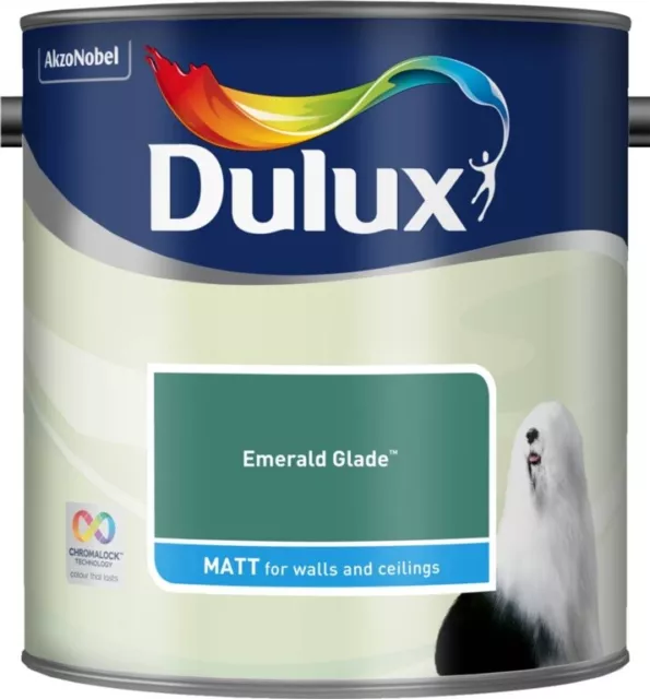 Dulux Smooth Creamy Emulsion Matt Paint Emerald Glade 2.5L Walls and Ceiling