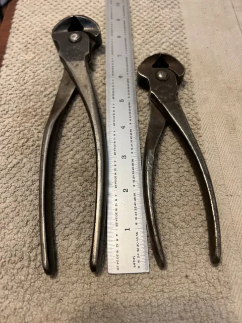 2 Vintage Kraeuter Wire Nipper Pliers  1850-6, and 1850-8 VGC Linesman’s tool