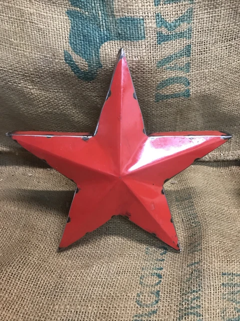3D Hope Handarbeit Metall Industrie Rot Retro Rustikal Shabby Chic Hängestern 1.