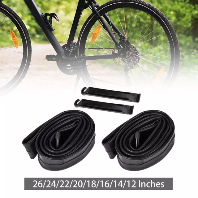 2x Bike Inner Tube Bike Tubes Anti Puncture Rubber Tubes Butyl Inner Tube