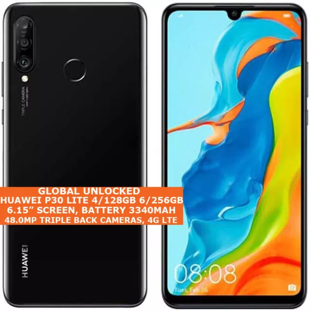 Huawei P30 Lite 4/128GB 6gb/256gb Double SIM 6.15 " Digitales Id Android 4g LTE