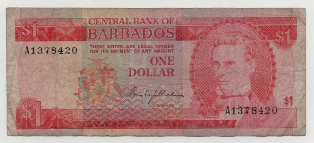Barbados 1 Dollar 1973 Pick 29 A Look Scans