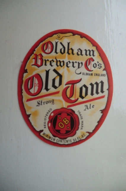 OLDHAM BREWERY OLD TOM 9 2/3 fl oz BREWERY BEER BOTTLE LABEL