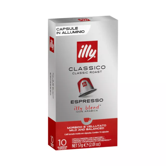 Illy Classico Classic Roast Espresso Capsules Bulk 100pk Coffee Pods 10 X 10 Box