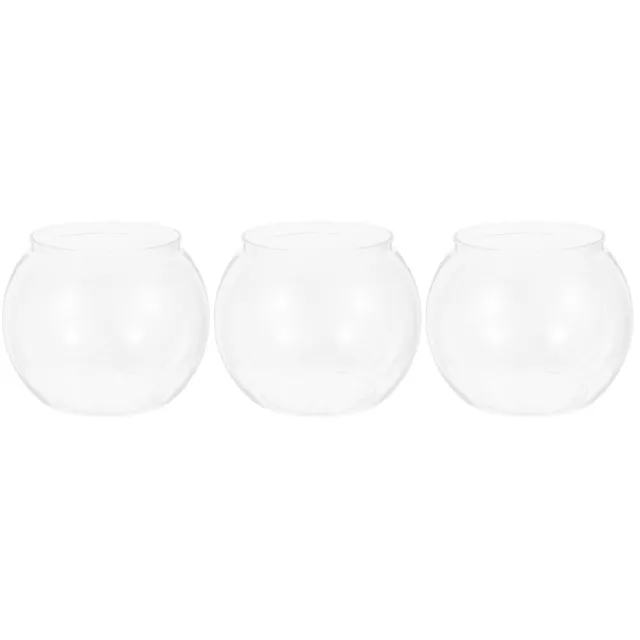 hydroponic planter 3x Small Aquarium Decor Plastic Fish Tank for Office