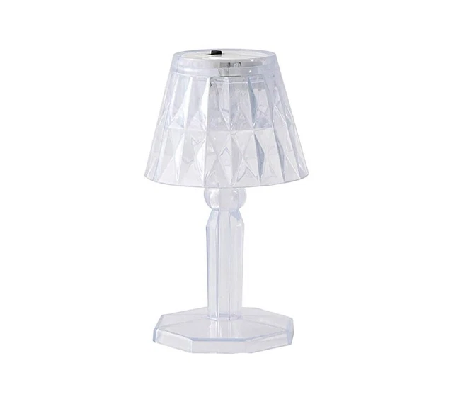 Mini Lampada da Tavolo Comodino Diamantata Effetto Cristallo Luce Decorativa