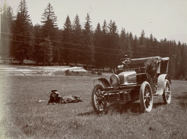 FRANCE ISERE VERCORS EN 1904 Au Col de La Croix Perrin by automobile