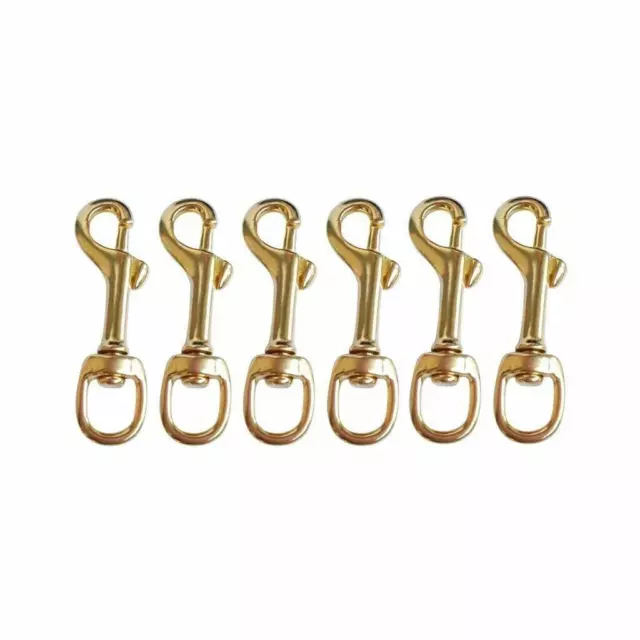 Solid Brass Single Ended Swivel Eye Bolt Snap Hook Spring Loaded Dog Clip Buckle