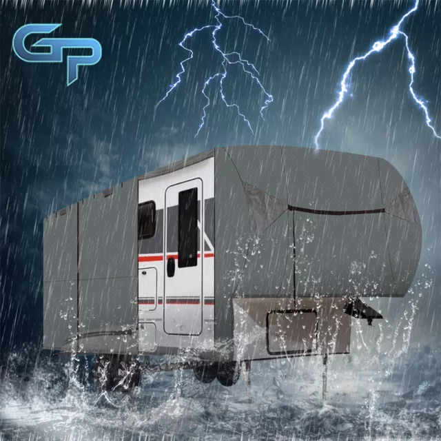 Waterproof 5TH Wheel RV Motorhome Camper Storage Cover 26'-41' FT with Zipper