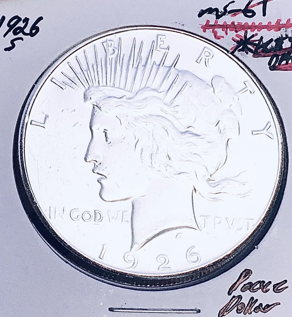 1926-S Gem Bu+++! Amazing Monster Key Date! U.s. Peace Dollar. Wow!