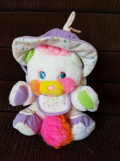 Peluche Popples Bibsy 33 Cm Blanche Bébé – Mattel Vintage 1986
