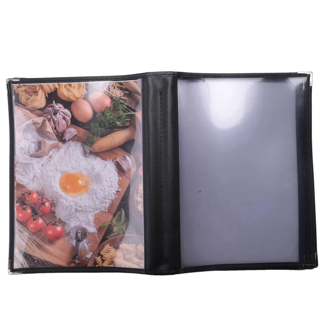 Transparent Restaurant Menu Covers for A4 Size Book Cafe Bar 10 Pages 20 Vi J5J6