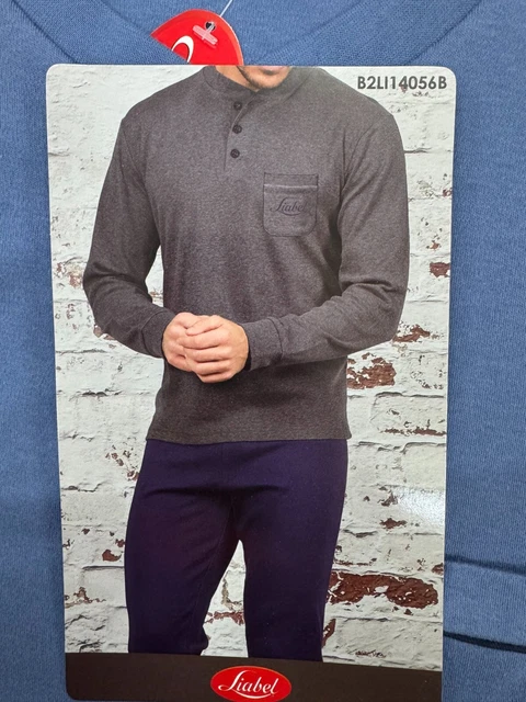 Pigiama Juventus Uomo - Grigio Antracite Con Logo - 100% Cotone Originale - Foto 12