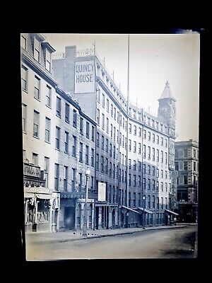 GLASS NEGATIVE PHOTO  Boston Quincy Hotel 1930 Bar & Billard Ladies Parlor 129