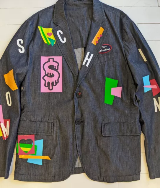 PAUL SMITH DENIM JACKET Size XL Customised by Artist Paul McNeil CRAZY COOL
