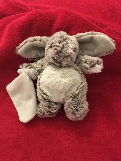 🇫🇷Doudou Mouchoir Lapin Marron Gris Blanc Les Flocons 20 Cm Babynat