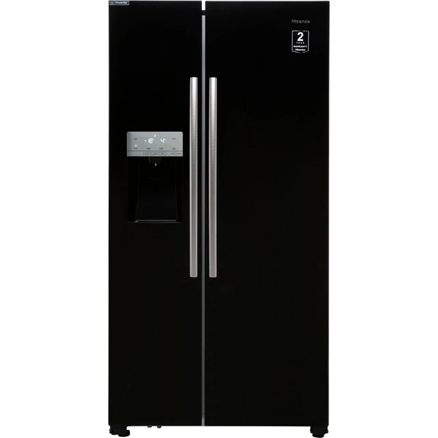 HISENSE RS694N4IBF 91CM Frost Free American Fridge Freezer Black F