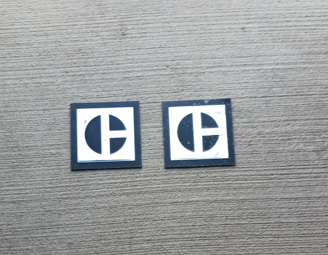 2 Vintage CATERPILLAR CAT Heavy Equipment Logo Emblem Metal Nameplate - USED